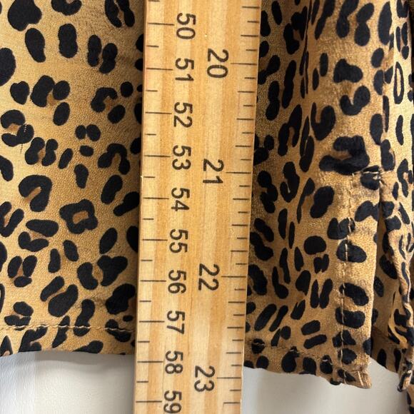 Vintage Cohort X Womens Old Money Mob Wife Silk Leopard Print Top Size S Classic - Picture 5 of 10